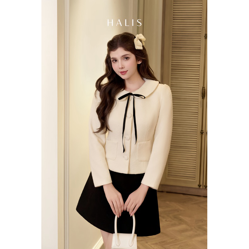 Halis STUDIO - เสื้อแจ็คเก็ต Hazel แขนยาวและคอปกโบว์