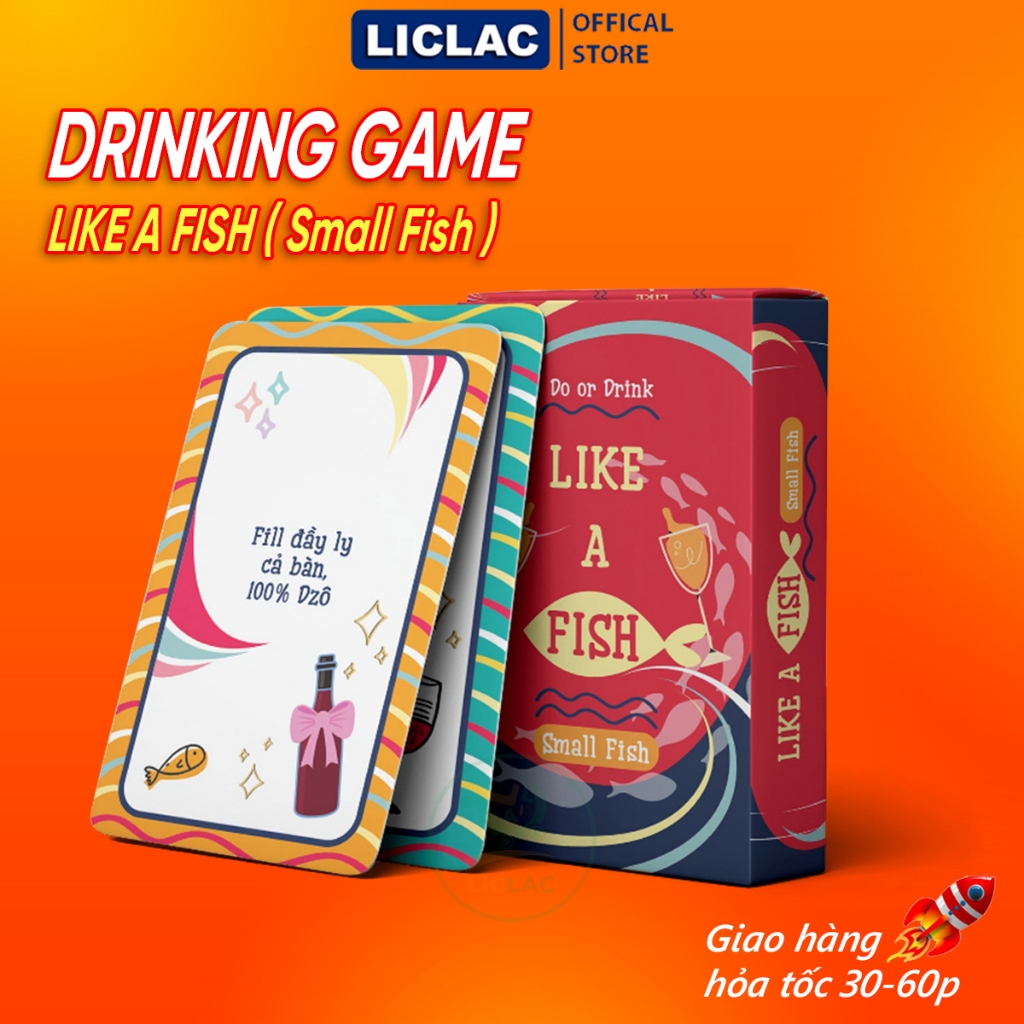 Do Or Drink LIKE A FISH ver Small Fish สํารับรวมการ์ด 35 ใบ - เกม DRINKINGที่น่าสนใจสําหรับกลุ่มเพื่