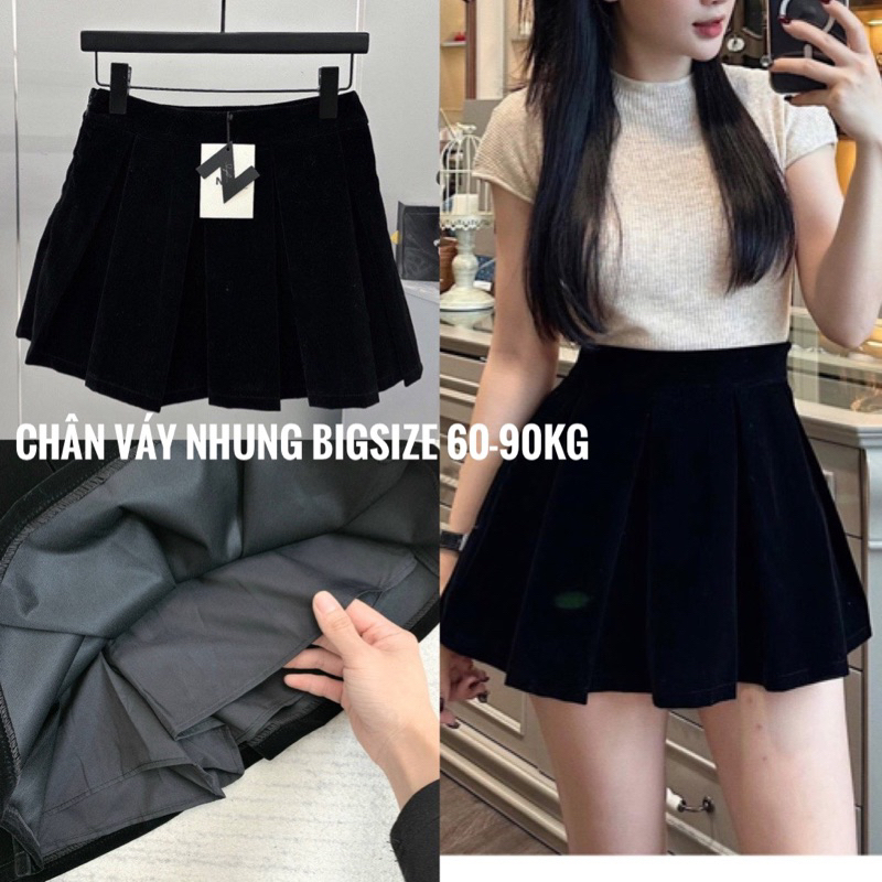 SUPER BEAUTIFUL GUANGZHOU TYPE 1 SHORT PLEATED VELVET SKIRT