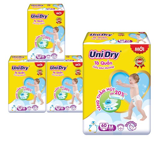 กางเกงผ้าอ้อม Unidry M60/L54/XL48/XXL44 - SUPER DRY