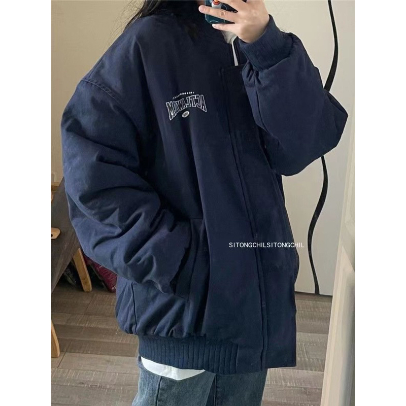 @Oni.Shop_(READY) VINTAGE FUR GREEN BOMBER SHIRT