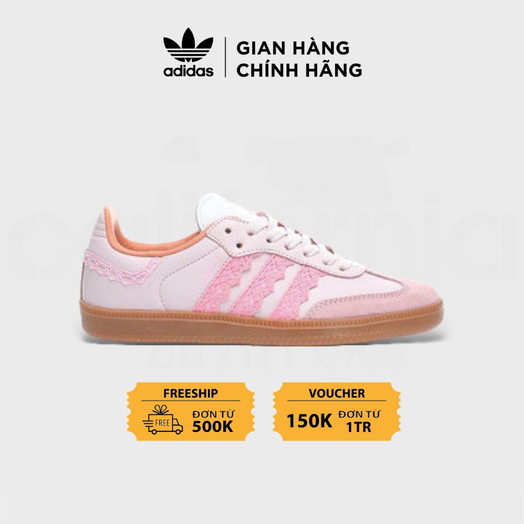 [ ของแท้ ] adidas Originals SAMBA OG สีชมพู IG5932 Lace