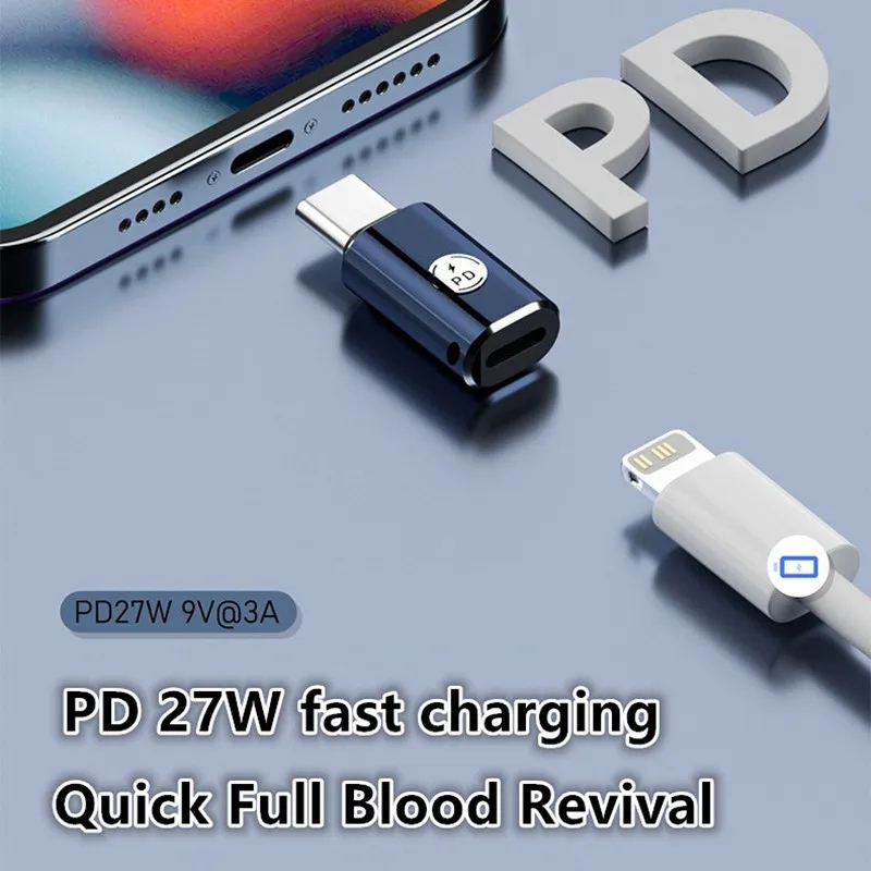 พอร์ต Type c to lighting Type C-lighting PD ชาร์จเร็ว + การส่งข้อมูลความเร็วสูง 27w