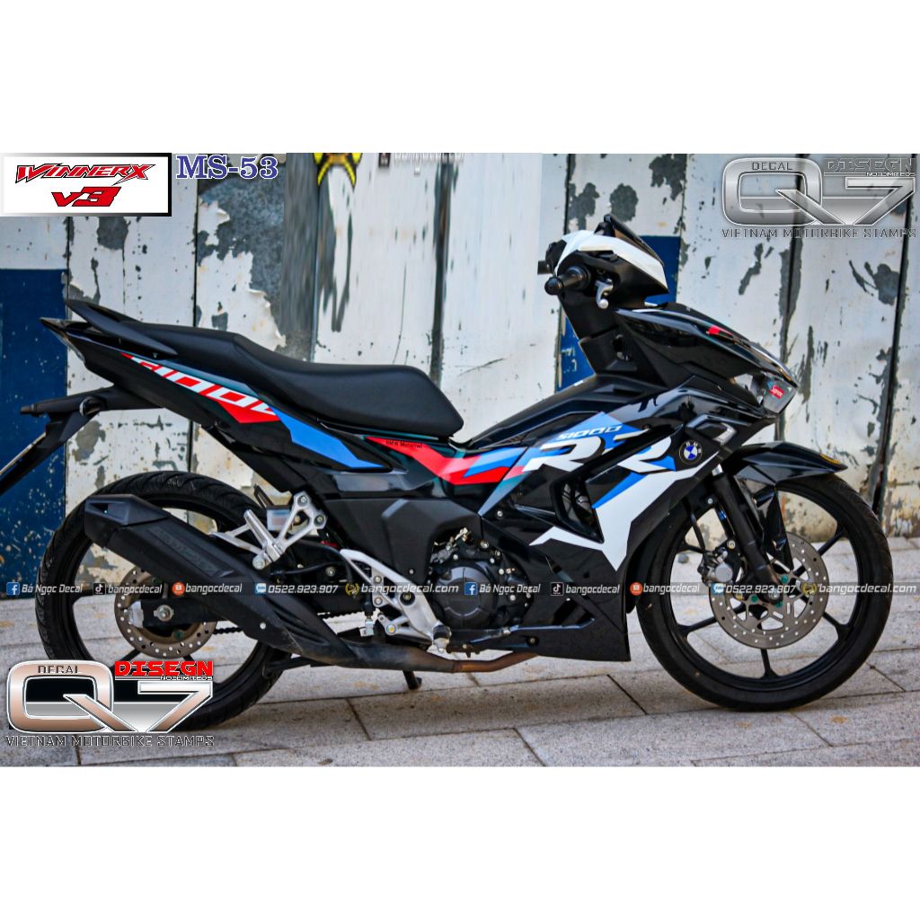 Winner X V3 แสตมป์ถอดได้ - สีดํา - MS53 - decalq7