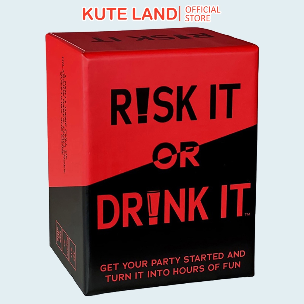 ดื่มการ์ดดาดฟ้าเกมภาษาอังกฤษ Risk It หรือ Drink It Fun Party เกมสําหรับวิทยาลัย DRTA9