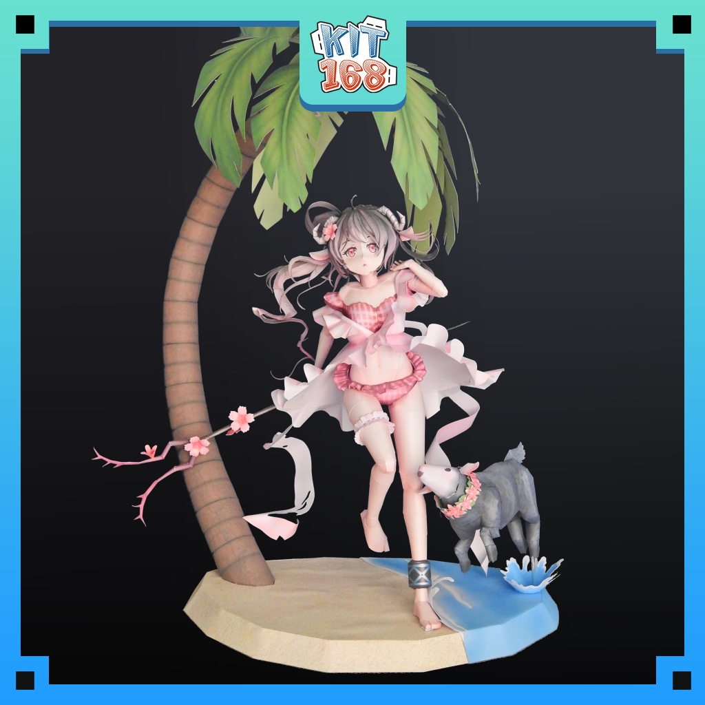 โมเดลกระดาษ เกมอนิเมะ Eyjafjalla Summer - Arknights