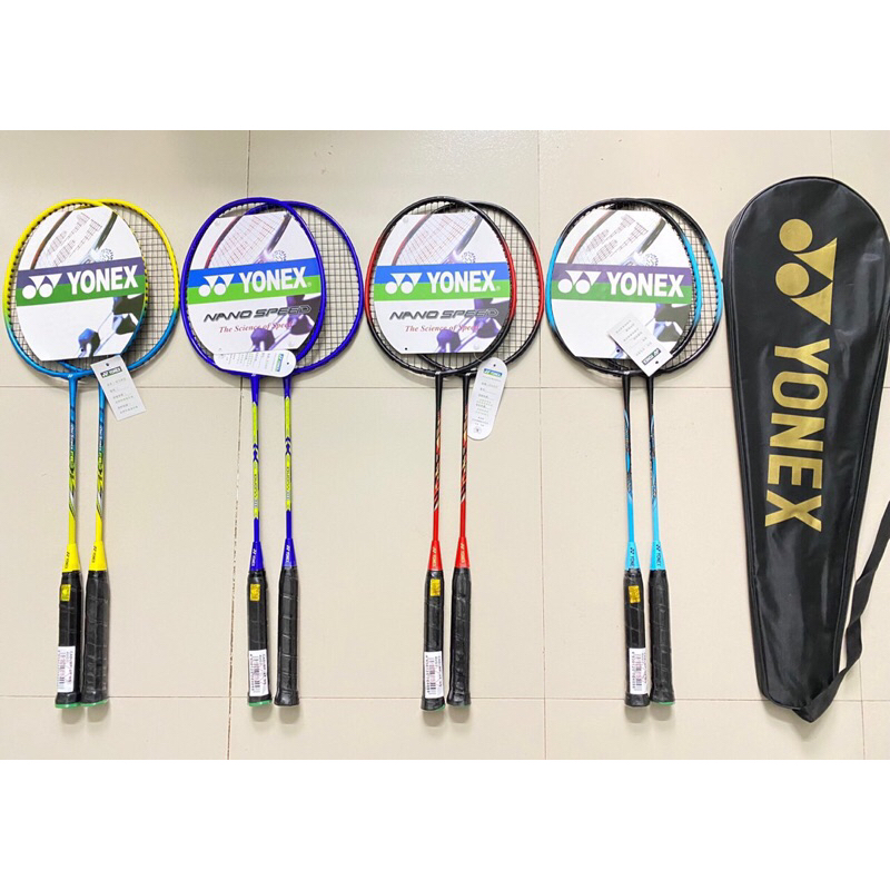 Yonex BADMINTON CKETS - SUPER LIGHT, SUPER DURABLE CARBON FRAME - รวม 2 ม้วน OF HANDLE ROPE
