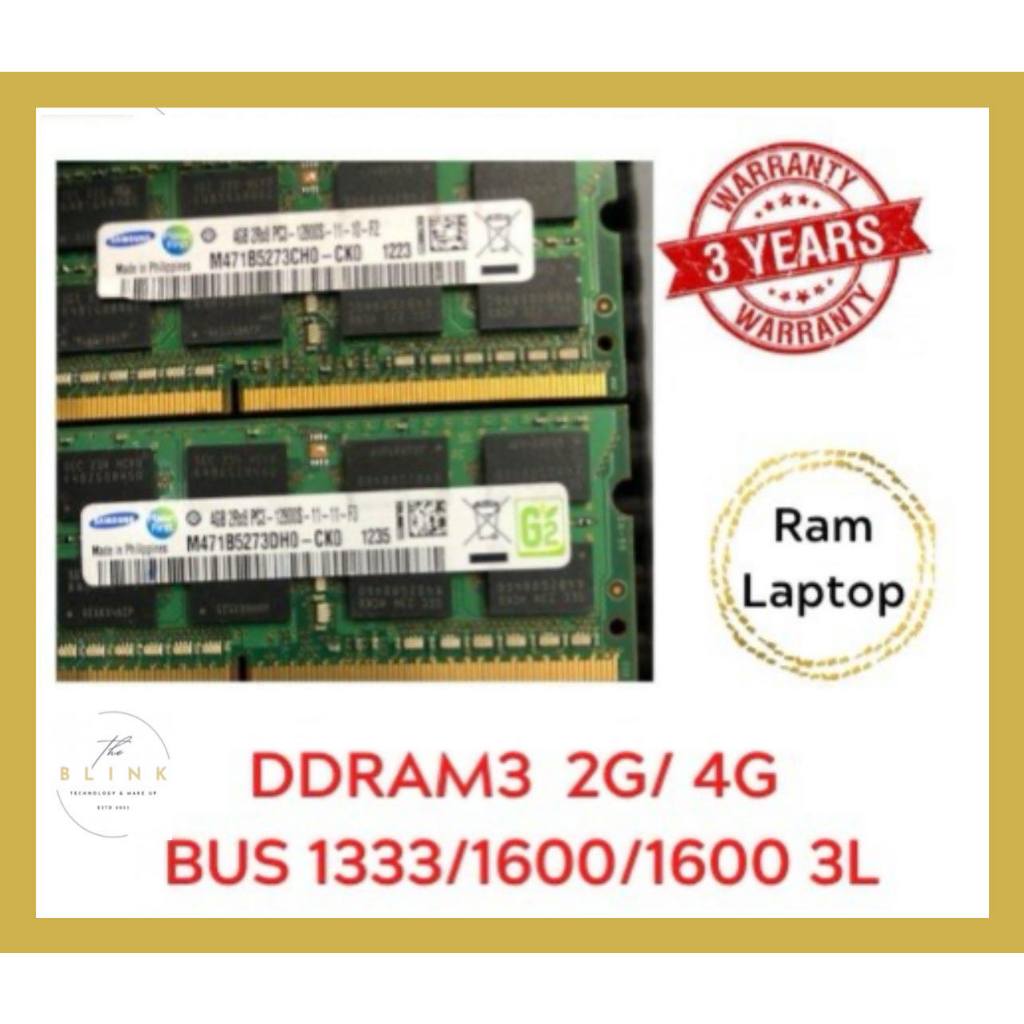 แล ็ ปท ็ อป RAM 3 ปี RAM DDR3 2G / 4G Bus 1333 / 1600 / 1600 3L ใหม ่ 3 ปี - คุณภาพสูง