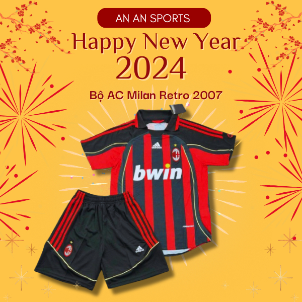 ชุดฟุตบอล AC Milan Retro 2007 - ชุดฟุตบอล AC - ผ ้ าแหลมไทยคุณภาพสูง ( An Sport
