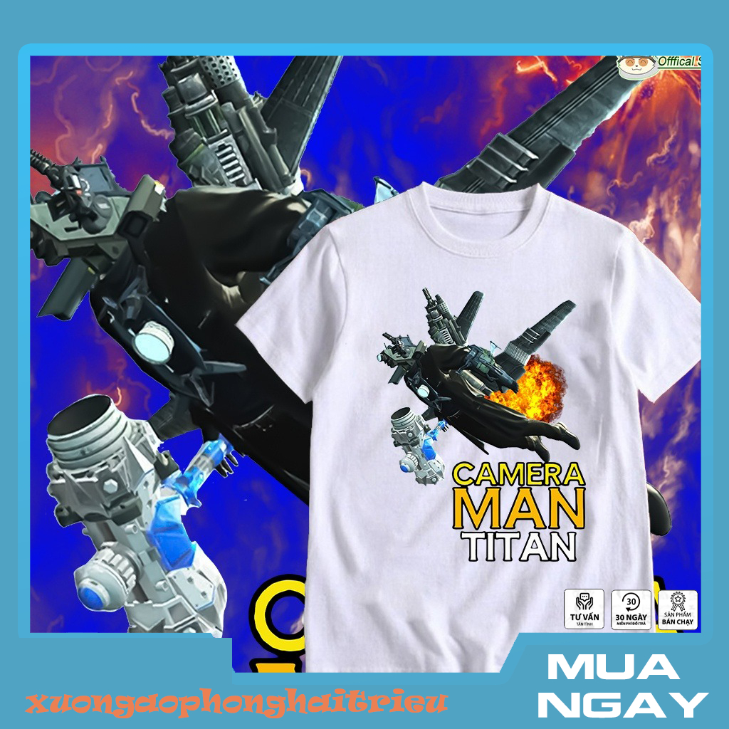Titan Cameraman Fighting Skibidi Toilet Monster Camera เสื้อยืดสําหรับเด็ก
