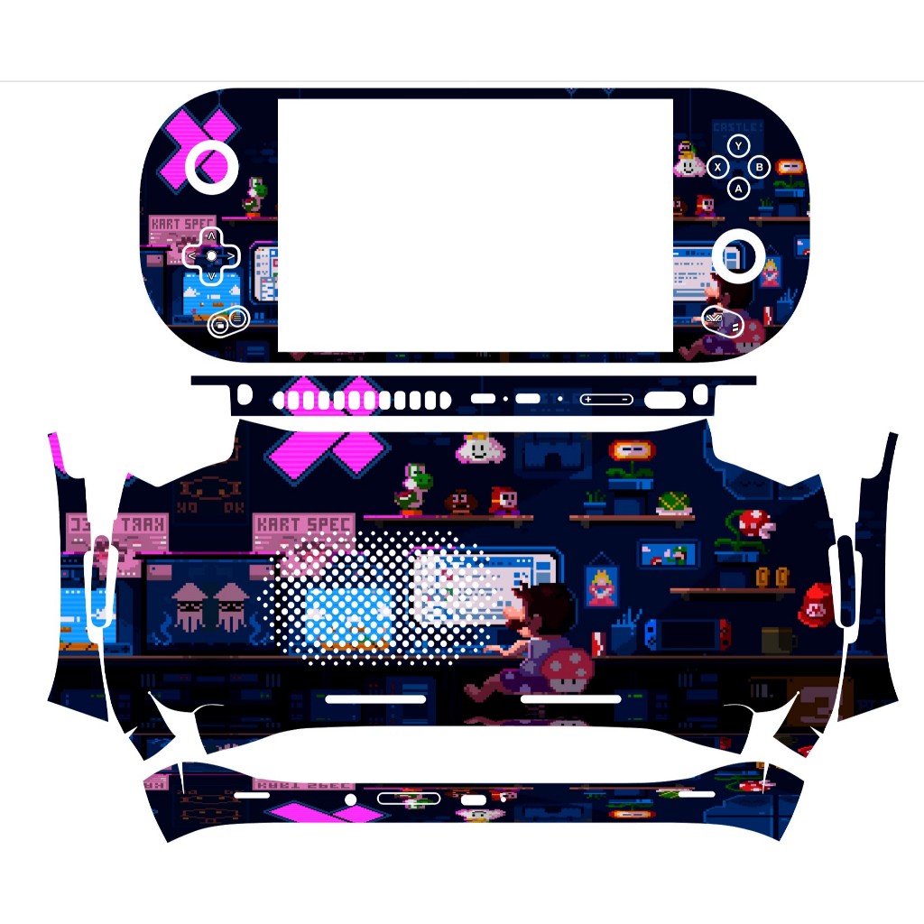 สติ๊กเกอร์ผิว AYANEO 2, 2s, Geek 1s,... โมเดล Mario Pixel (ฟิล์มนูน 3M ขออัพออนจําหน่ายเอง ตัดละเอีย