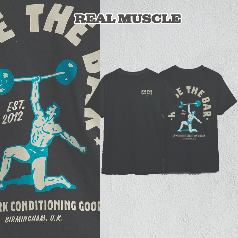 [GS ] Shark Raise The Bar เสื ้ อยืดคอกลม GYM