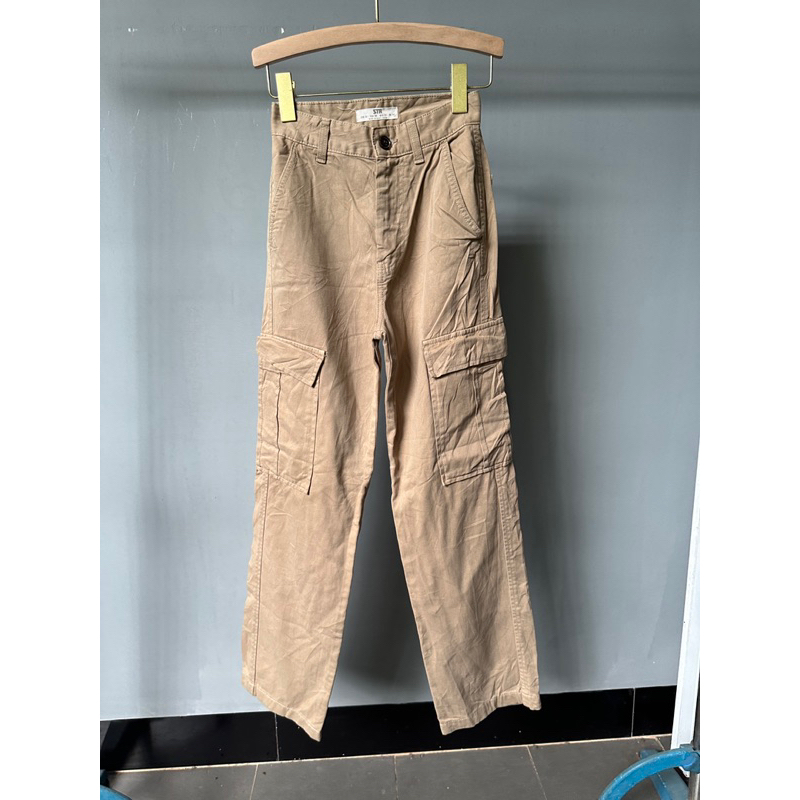 กางเกงคาร์โก้มีกระเป๋ากล่อง y2k 2hand size xs