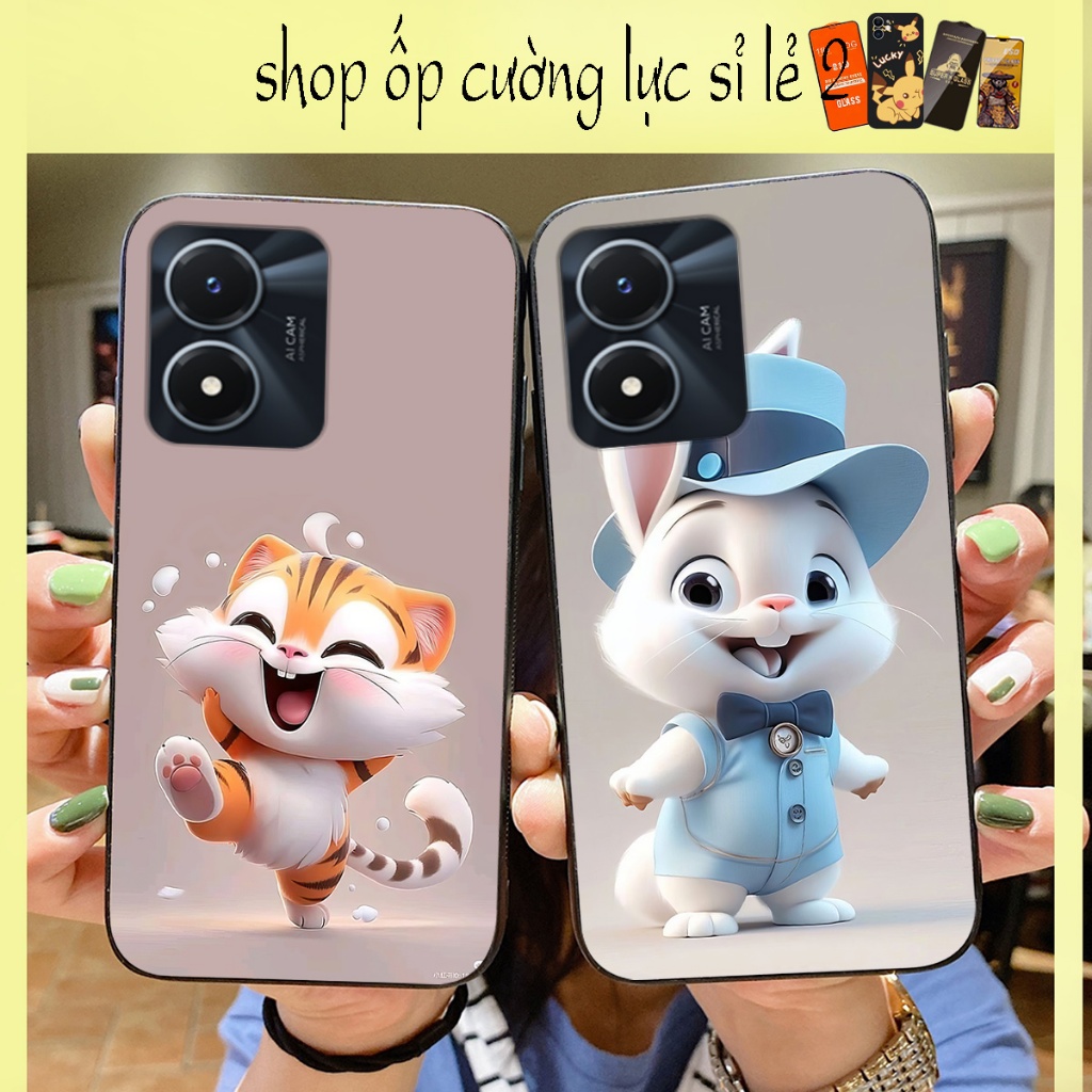 เคส Vivo y02s / vivo y01 / vivo y02 / vivo y02a พิมพ์ลายสัตว์น่ารัก