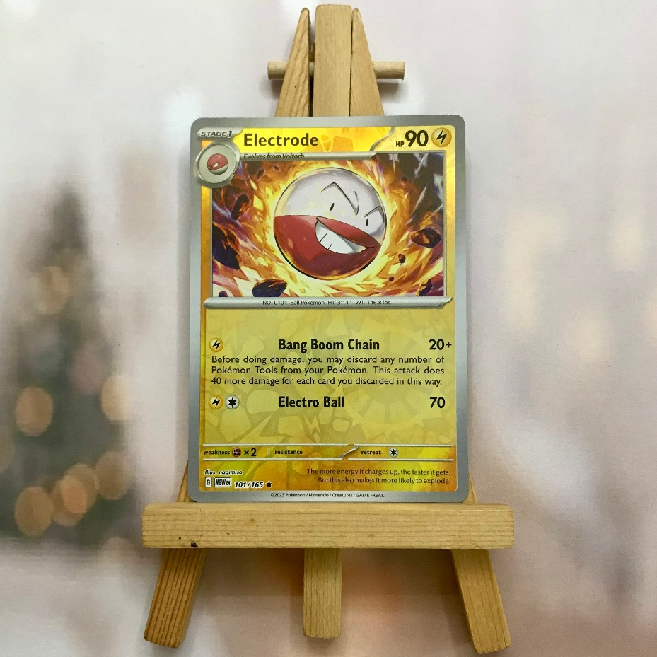 การ ์ ด Pokemon Electrode 101 / 165 - Holo Rare Reverse Holo การ ์ ดแปลกภาษาอังกฤษของแท ้