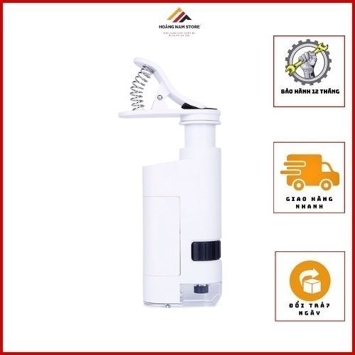 แว่นขยายแบบหนีบโทรศัพท์ 80x-120x พร้อมไฟ LED