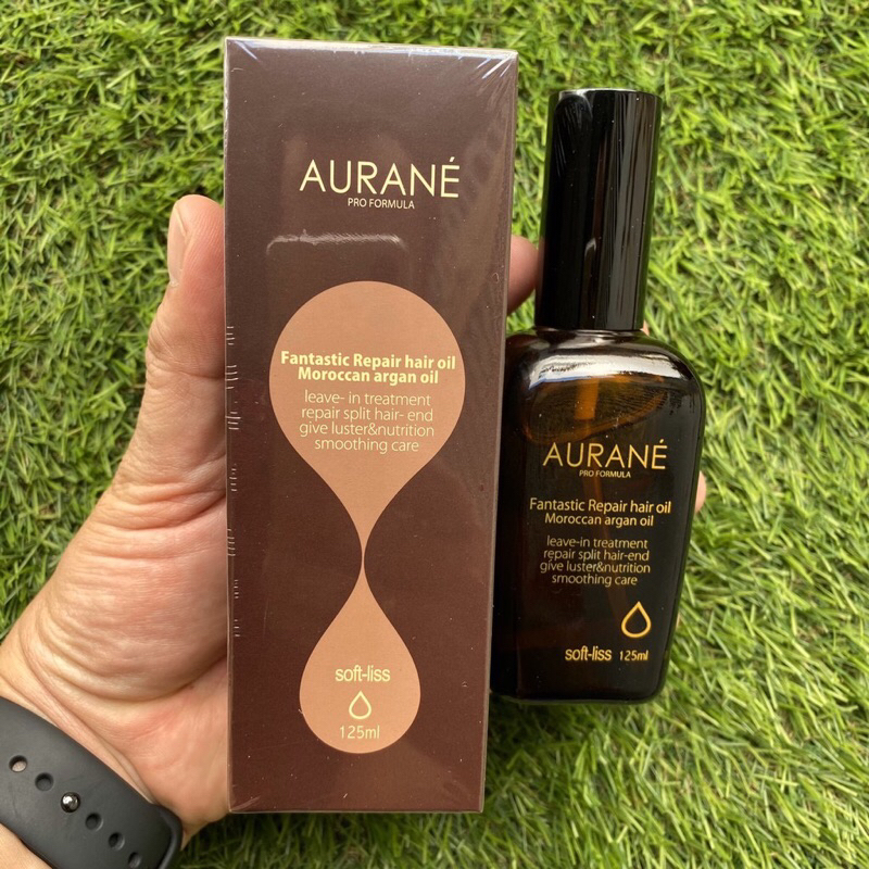 Aurane Argan Fantasic Repair Hair Oil Soft-Liss 125ml ( รุ ่ นสี ่ เหลี ่ ยม )