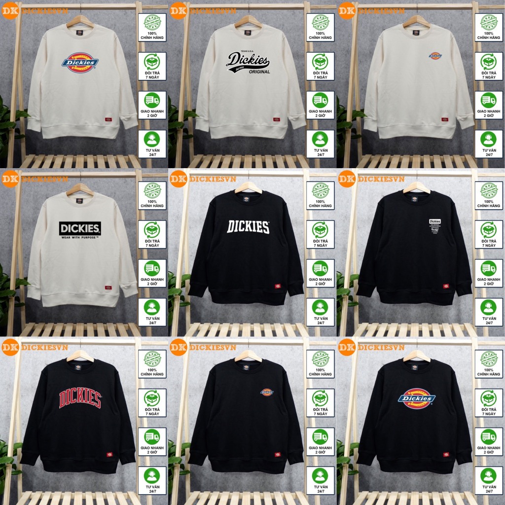 (ของแท้) เสื้อกันหนาว dickies - เสื้อสเวตเตอร์แขนยาว dickies