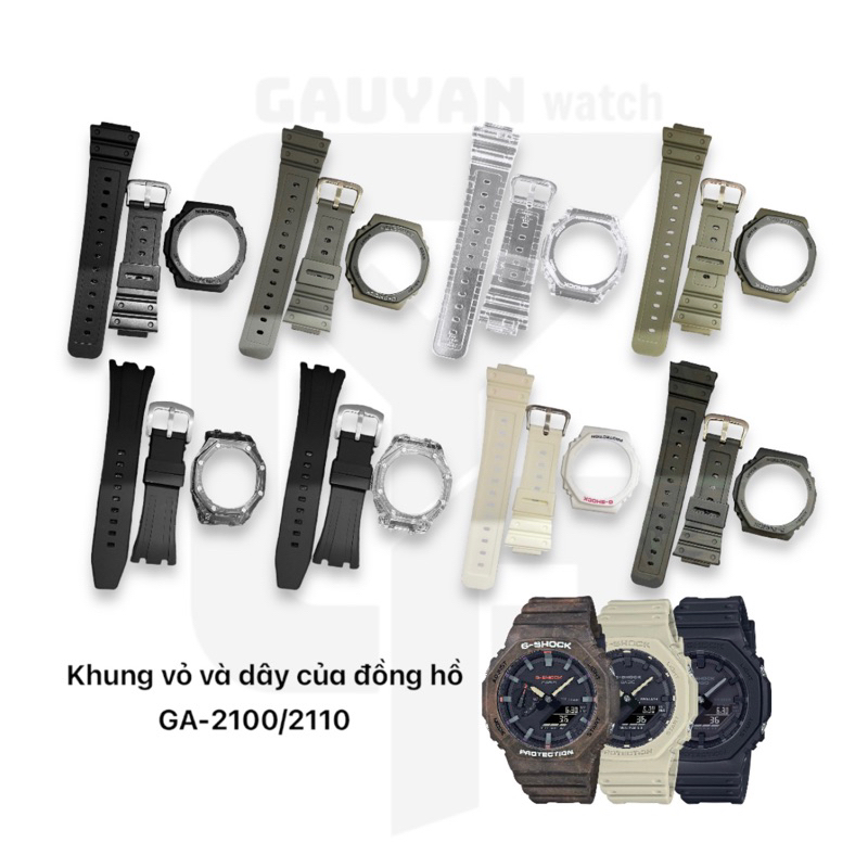 กรอบและสายสํารองสําหรับนาฬิกา Casio Gshock GA-2100/2110