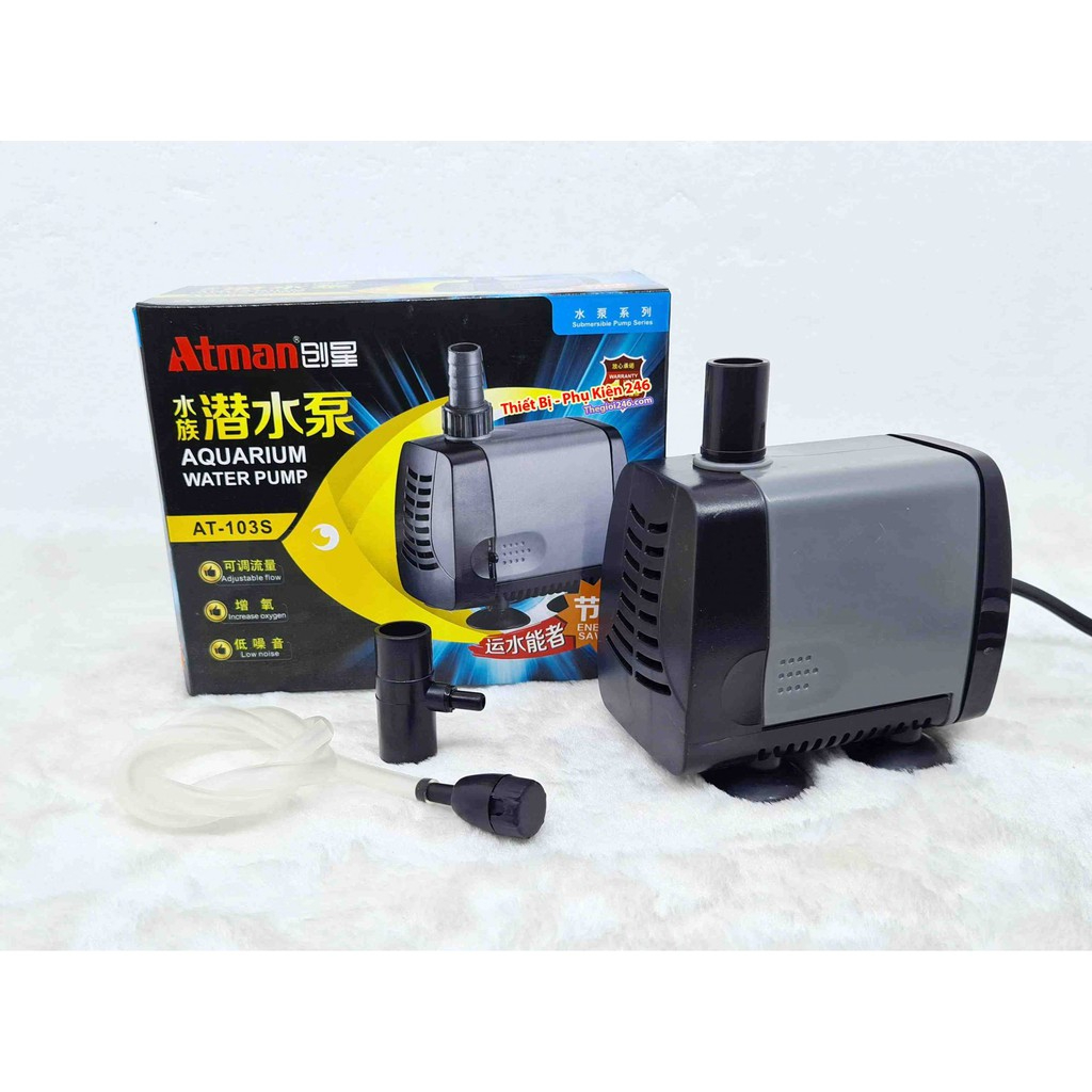 Atman AT 102S/103S/104S ปั๊ม - ปั๊มสําหรับตู้ปลาและพิพิธภัณฑ์สัตว์น้ํา
