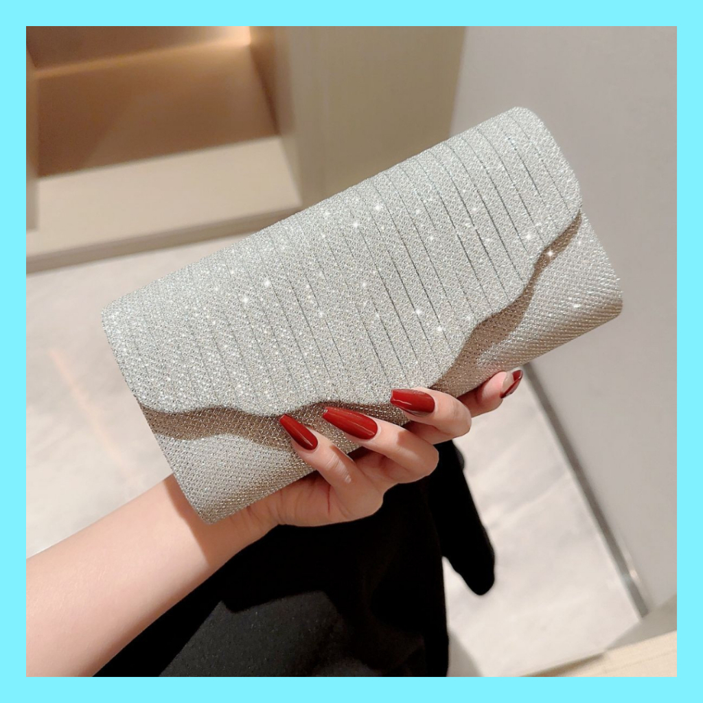 SA SPT42 - กระเป๋าปาร์ตี้เลื่อมพร้อมสายโซ่