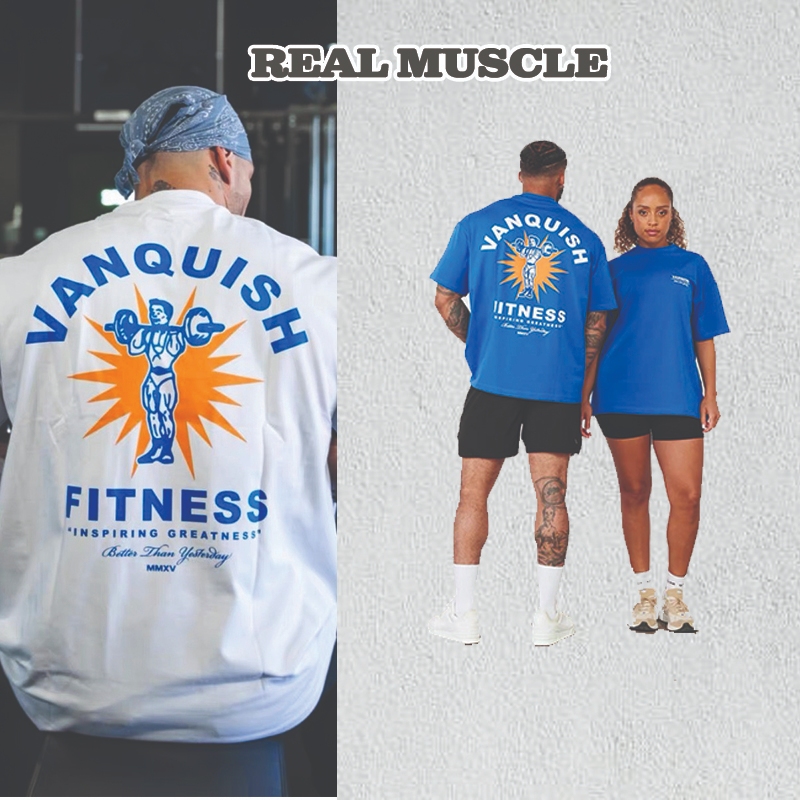 [VQ2023] Vanquish INSPIRING GREATNESS เสื้อยืดผ้าฝ้ายคอกลมโอเวอร์ไซส์
