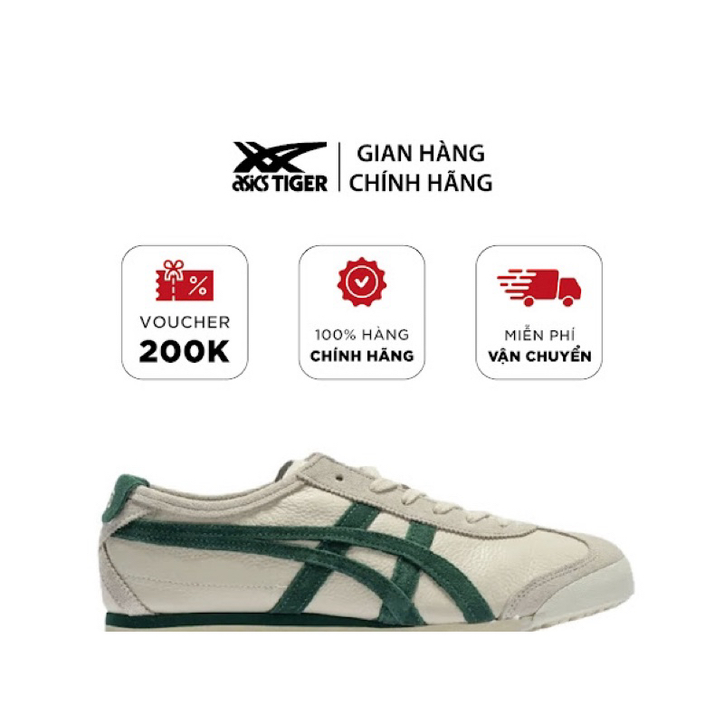 [ ของแท ้ ] Onitsuka Tiger Mexico Shoes 66 สีเขียว ( W'2022🌹 1183A360