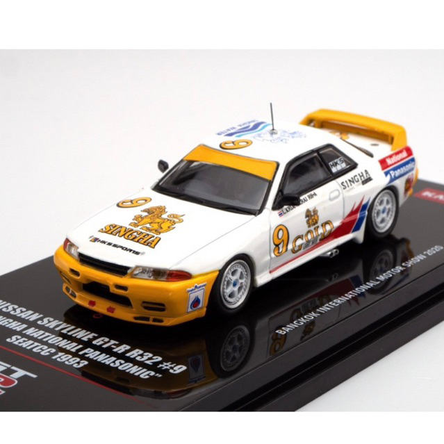 Nissan Skyline GT-R (R32) 9 "Singha National Panasonic" SEATCC 1993 Thailand Exclusive Model 1/64 IN