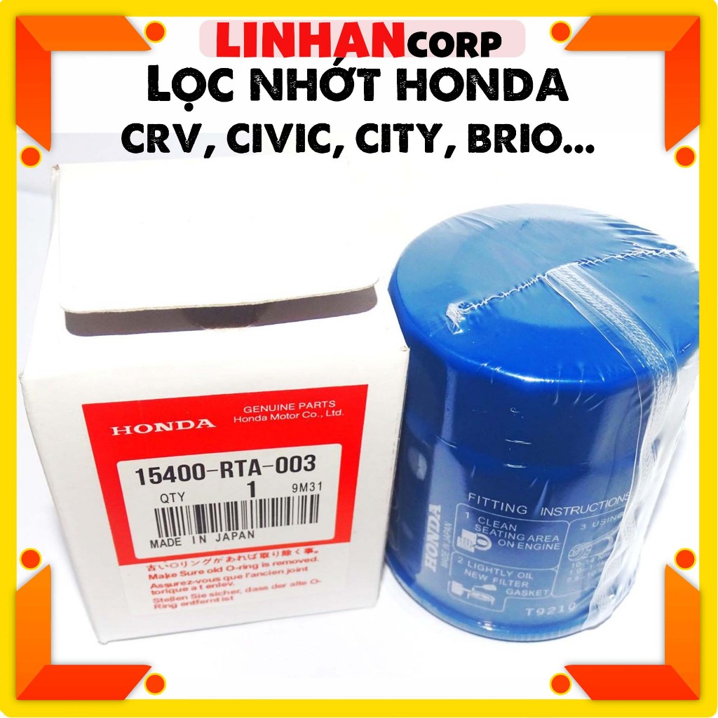 กรองน้ํามันเครื่อง กรองน้ํามันเครื่อง Honda CRV, Civic, City, Accord, Odyssey, Jazz, HRV, Brio, BRV 