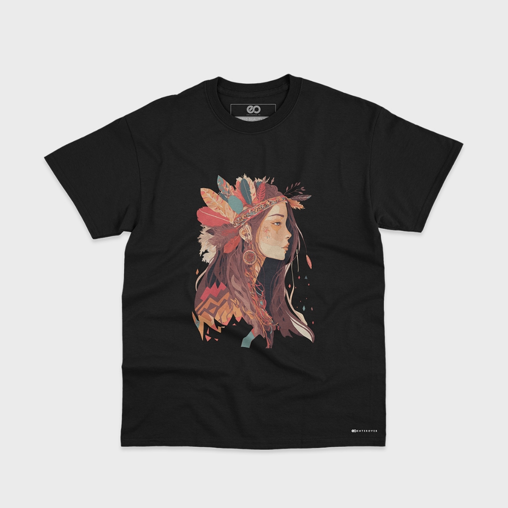 เสื้อยืด unisex แบรนด์ท้องถิ่น Enterover Hippy Woman