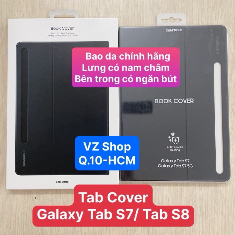 ของแท ้ แม ่ เหล ็ ก Back-Have ผู ้ ถือปากกา-Case Book สําหรับ Samsung Galaxy Tab S7 / Tab S8