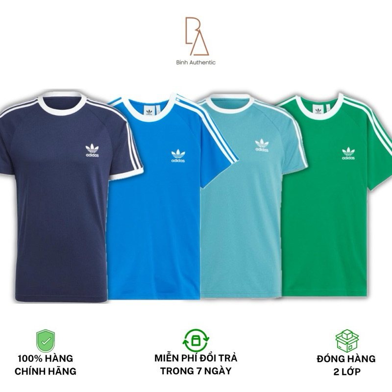 เสื้อยืด Adidas Adicolor Classics ของแท้ 3 แถบสีน้ําเงิน IM0410 IA4850 IN7745 IM2078
