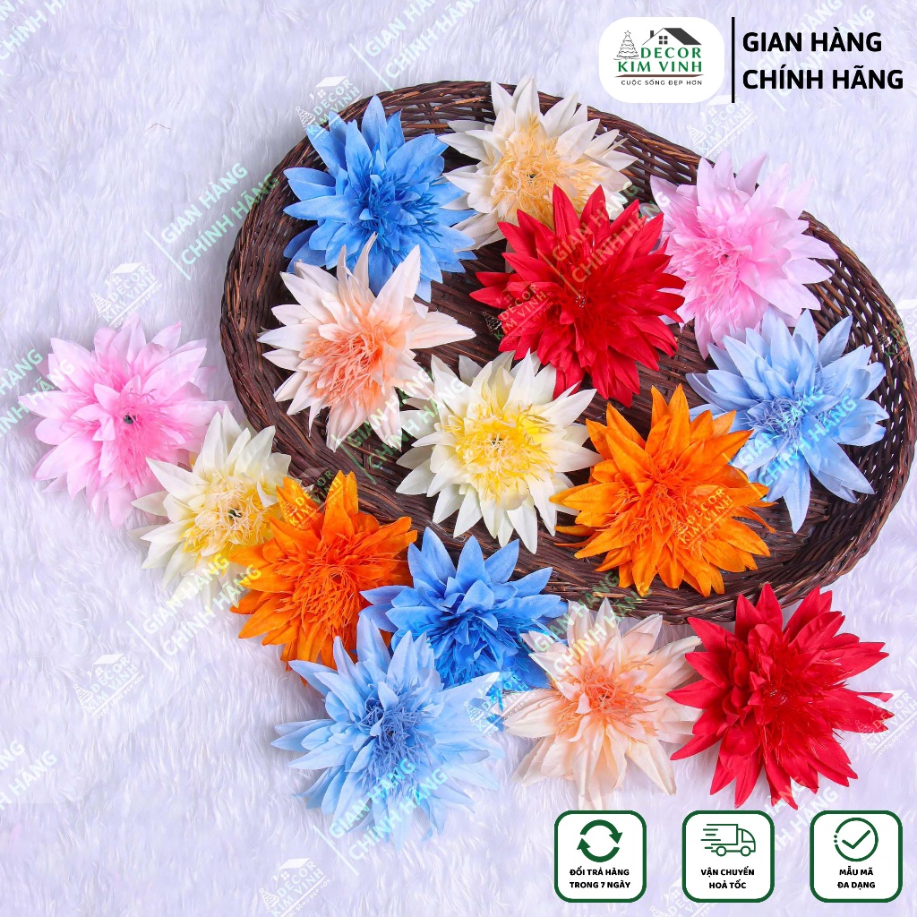 Bearded Peach Blossom Head Decor Kim Vinh HOA17 ตกแต่งทํามือ