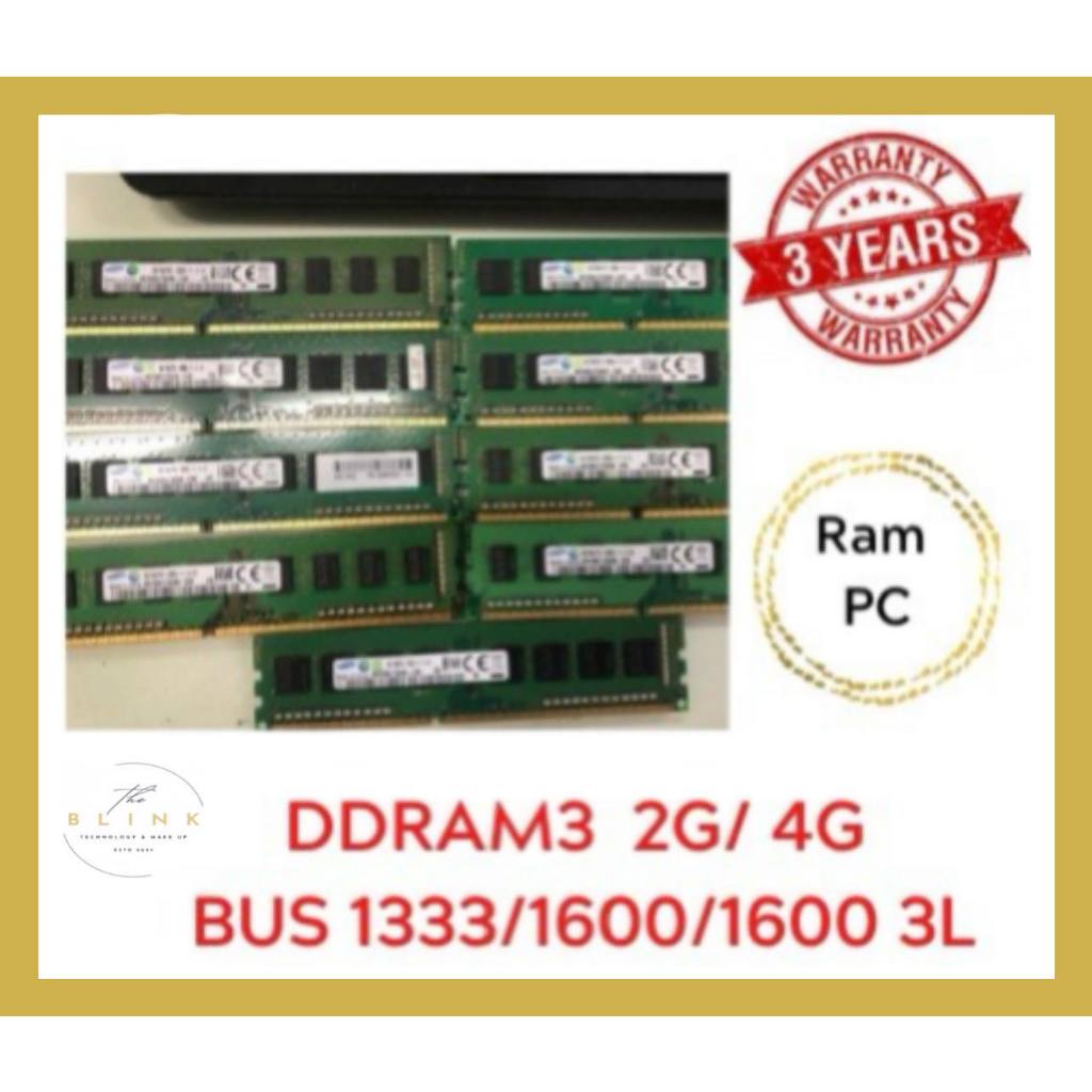 Ram DDR3 PC 2G / 4G BUS 1333-1600 - เครื ่ องใช ้ ไฟฟ ้ าอเมริกัน - ไม ่ ยุ ่ งยาก- 3 ปี