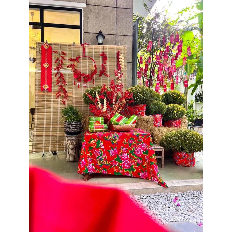 ผ้าผ้าปูโต๊ะนกยูง ประดับตกแต่ง ตกแต่งฉาก เท็ต สีและลายที่คมชัดเป็นพิเศษ - รูปที่ 3