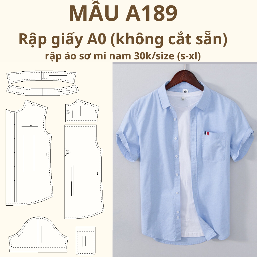 PAPER SHEET A0 เสื้อเชิ้ตผู้ชาย A189