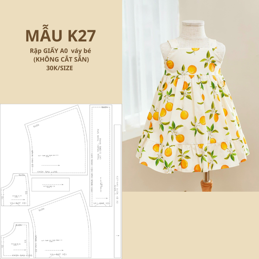 แผ่นกระดาษ A0 BABY DRESS K27