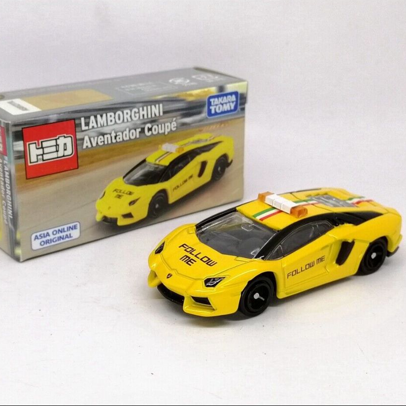 Tomica Lamborghini Aventador FOLLOW ME Asia Online โมเดลรถสะสมดั้งเดิม - A1
