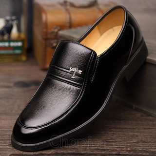 Giày tây nam da bò cao cấp - đế cao su non đi rất êm và mềm tăng chiều cao 5 tới 6cm khâu đế 2 lớp ( da bò nguyên tấm )