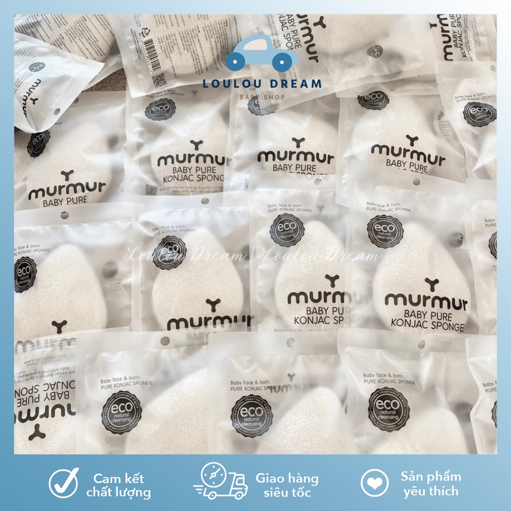 Murmur KOREA Organic Facial Cleansing Cotton/Bath Sponge - Murmur Organic - KOREA นุ่มมากสําหรับทั้ง