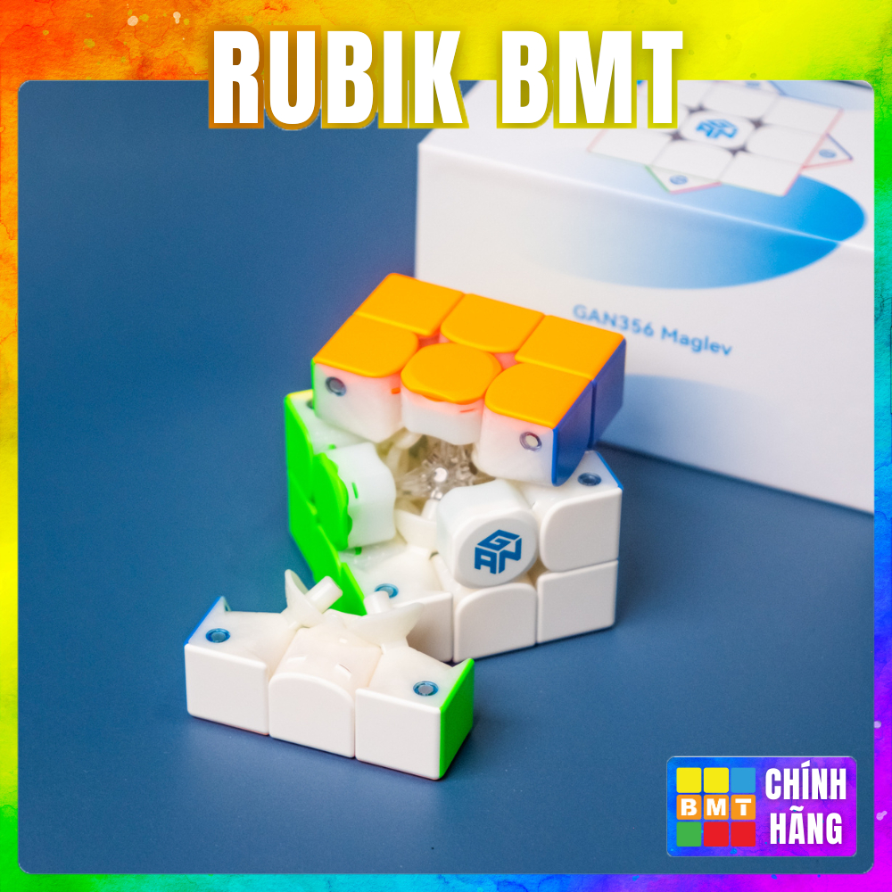 Rubik 3x3 Gan 356 Maglev/Maglev UV 2024 พรีเมี่ยมพร้อมแม่เหล็ก, Rubik Gan 356 Maglev Stickerless - R