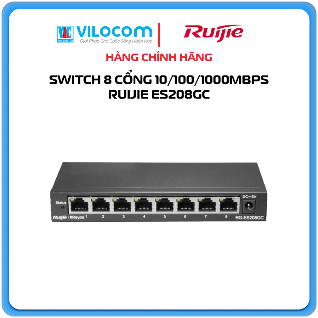 Ruijie Reyee ES208GC 8-Port Gigabit Smart Switch - สินค้าของแท้