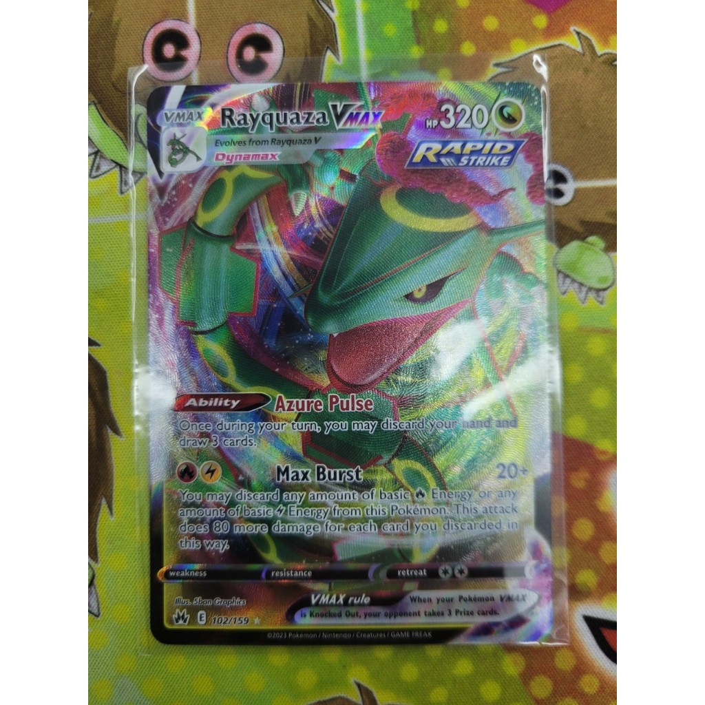 การ์ดโปเกมอน - TCG - Rayquaza VMAX / 102/159