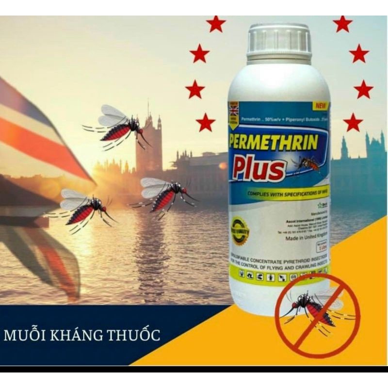 Uk Permethrin plus มดแมลงสาบ 1 ลิตร