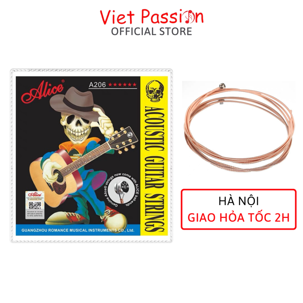 [Crushed Box Item] สายกีตาร์โปร่ง Alice ของแท้ A206 A406 AW432 AW436 AWR47 A407C และคลาสสิก AC106 AC