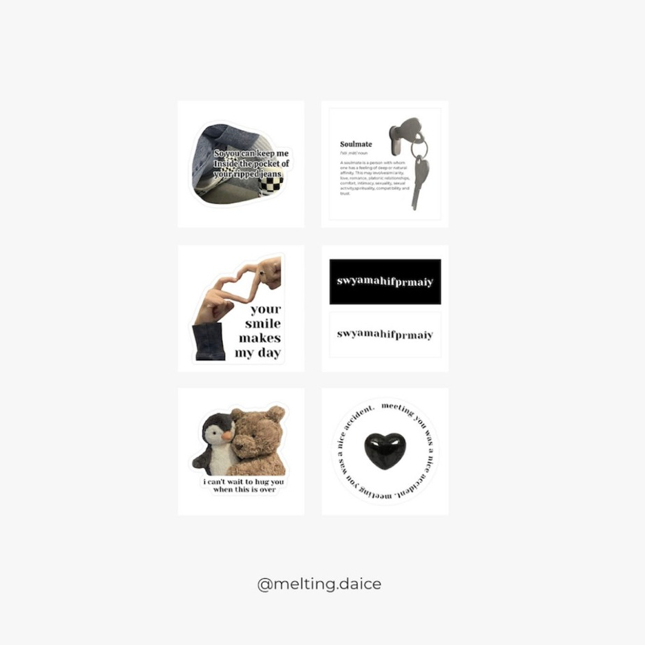 ไดเซ || Fell for you sticker pack (6) - สติ๊กเกอร์กันน้ําตกแต่ง/สติ๊กเกอร์/อุจจาระ