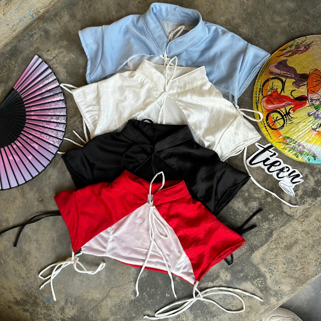เสื้อแจ็คเก็ตมินิผู้หญิงคอปกรถไฟแขนสั้นผ้าไหมผูกสําหรับ เท็ท ไทด์มุม 458 (รูปถ่ายจริง)