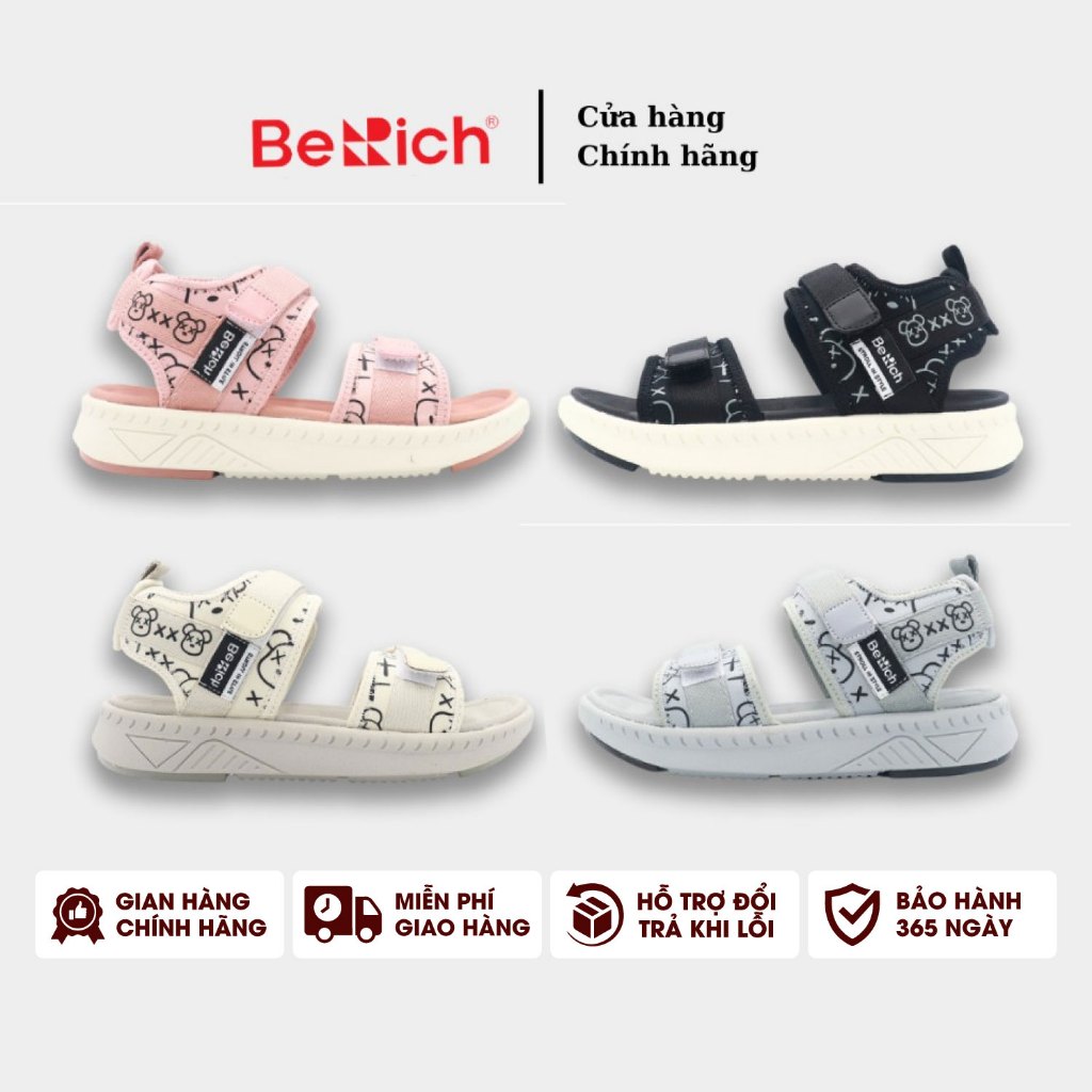 BeRich BE278-IN รองเท้าแตะผู้หญิงคุณภาพสูง,พิมพ์ลวดลาย,ยางเบาะ phylon Sole,Slim Fit 2-Strap Design