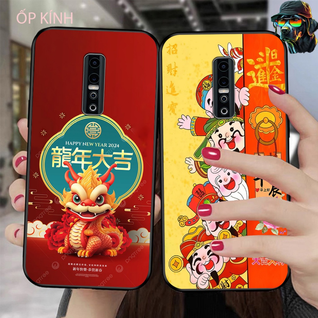 เคสโทรศัพท์กระจก Vivo v17 / vivo v17 pro พิมพ์ลาย Tet 2024 Giap Thin