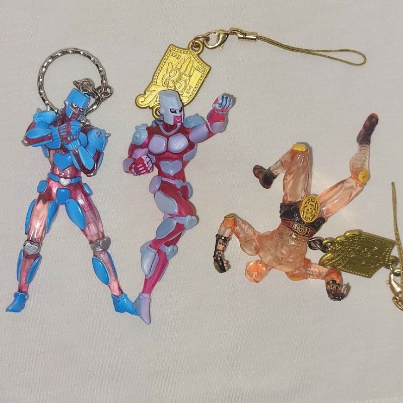 Set jojo Figure Stand Keychain Crazy Diamond & Killer Queen - รุ่น jojo Keychain